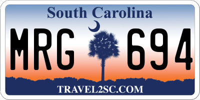SC license plate MRG694