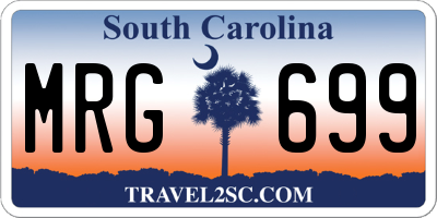 SC license plate MRG699