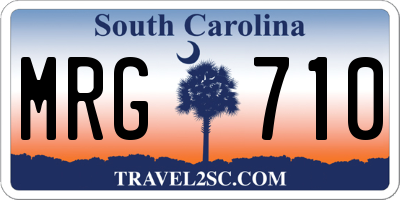 SC license plate MRG710