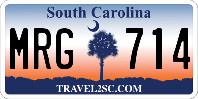 SC license plate MRG714