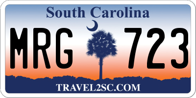 SC license plate MRG723