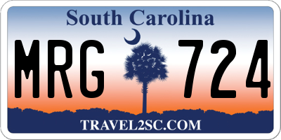 SC license plate MRG724