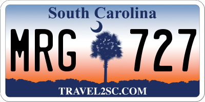 SC license plate MRG727