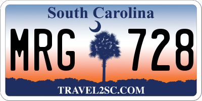 SC license plate MRG728