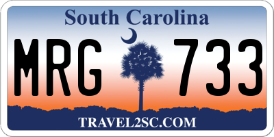 SC license plate MRG733