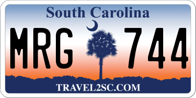 SC license plate MRG744