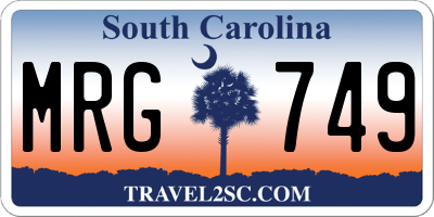 SC license plate MRG749