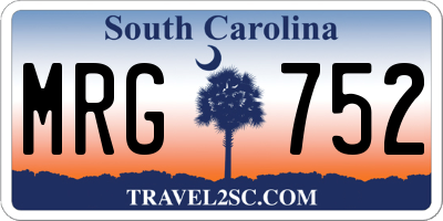 SC license plate MRG752