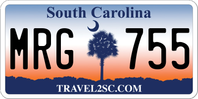 SC license plate MRG755