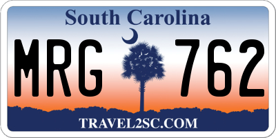 SC license plate MRG762