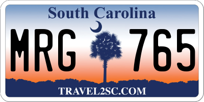 SC license plate MRG765