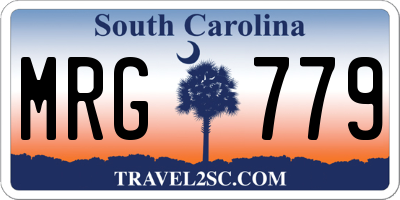 SC license plate MRG779