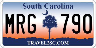 SC license plate MRG790