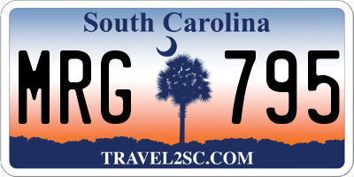 SC license plate MRG795