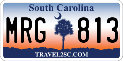 SC license plate MRG813