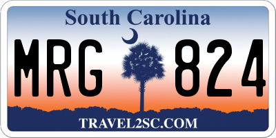 SC license plate MRG824