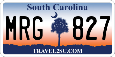 SC license plate MRG827
