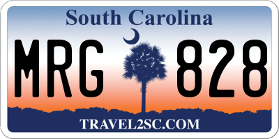 SC license plate MRG828
