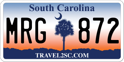 SC license plate MRG872