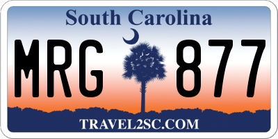 SC license plate MRG877