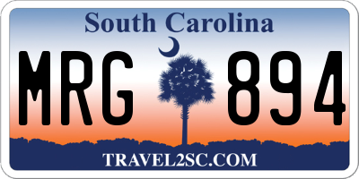 SC license plate MRG894