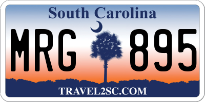 SC license plate MRG895