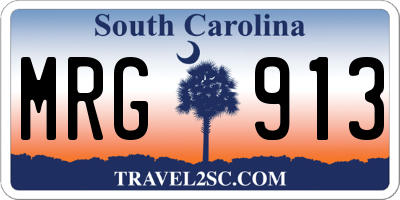 SC license plate MRG913