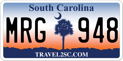 SC license plate MRG948
