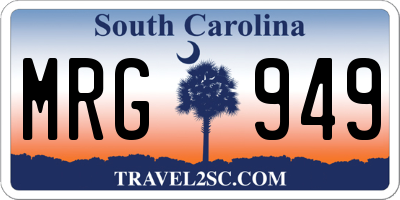 SC license plate MRG949