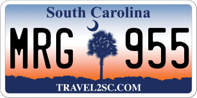 SC license plate MRG955