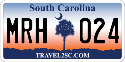 SC license plate MRH024