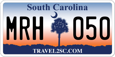 SC license plate MRH050