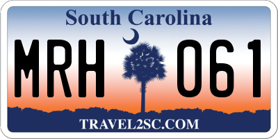 SC license plate MRH061