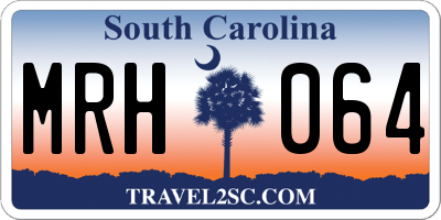 SC license plate MRH064