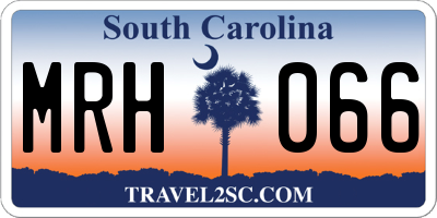 SC license plate MRH066