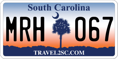 SC license plate MRH067