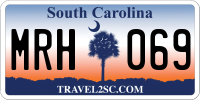 SC license plate MRH069