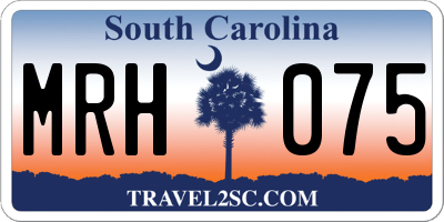 SC license plate MRH075