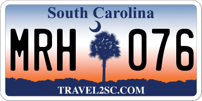 SC license plate MRH076
