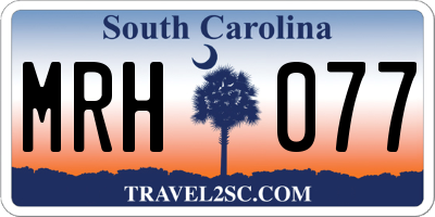 SC license plate MRH077