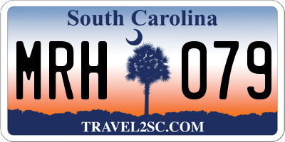 SC license plate MRH079