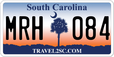 SC license plate MRH084