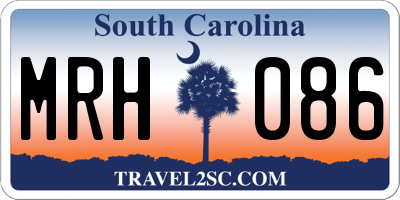 SC license plate MRH086