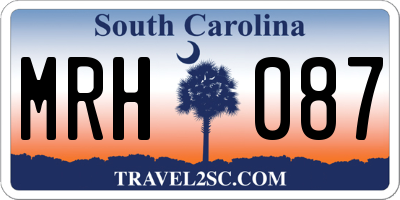 SC license plate MRH087
