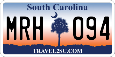 SC license plate MRH094