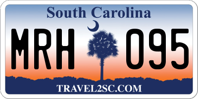 SC license plate MRH095