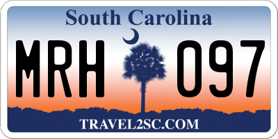 SC license plate MRH097