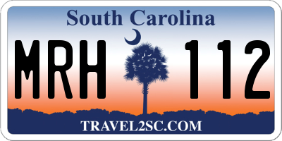 SC license plate MRH112