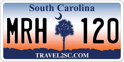 SC license plate MRH120