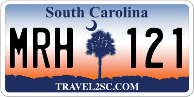 SC license plate MRH121